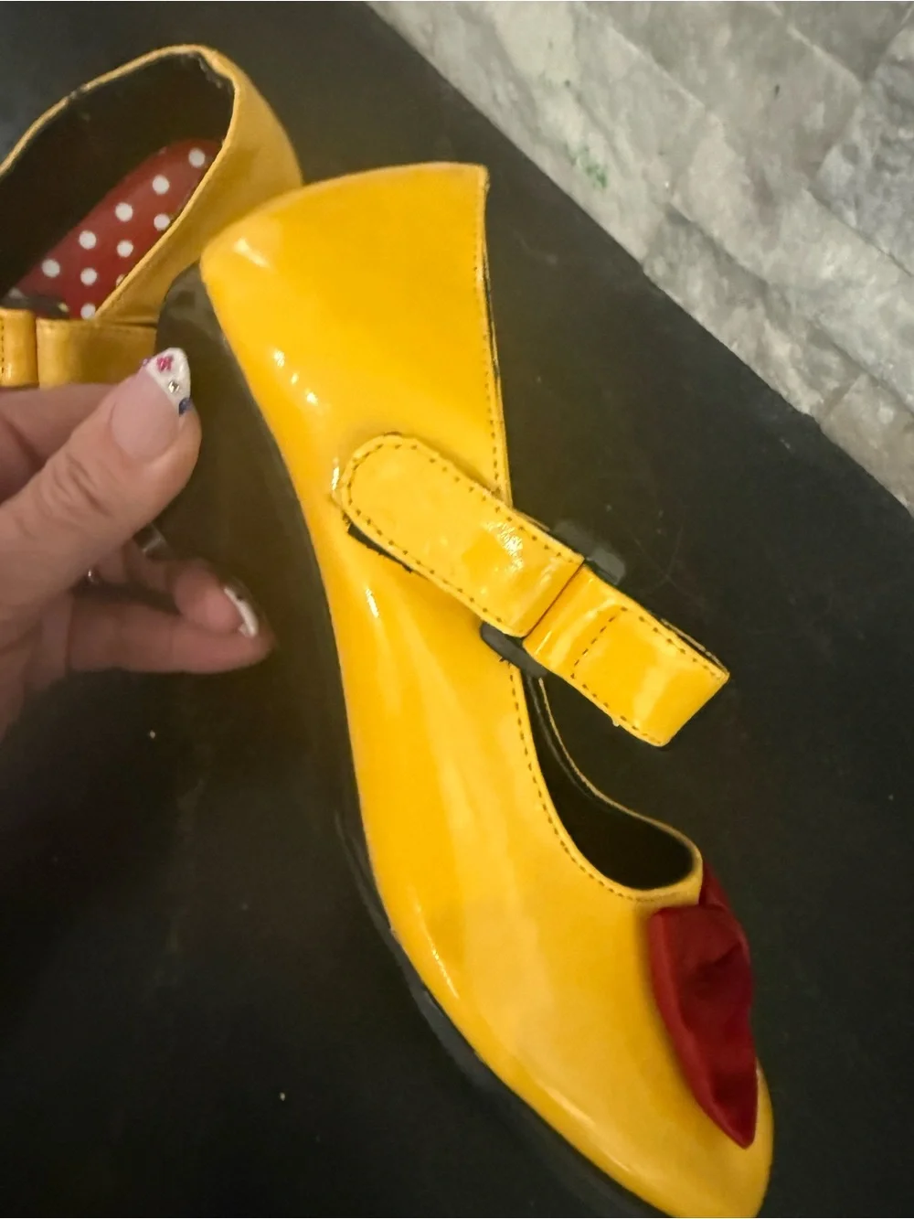 Disney Minnie-Inspired Yellow Mary Jane Flats 🎀✨ | size 7